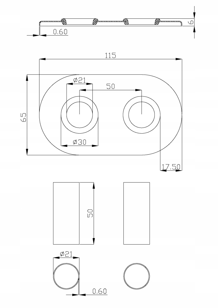 ZESTAW MASKUJĄCY PODWÓJNY DO PODŁ.GRZEJNIKA CZARNY Marka Invena