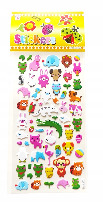 

Naklejki Samoprzylepne Zwierzaki Zwierzątka MIX