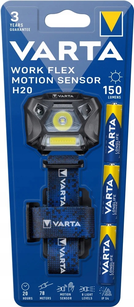 Latarka czołowa Varta Work Flex Motion Sensor H20