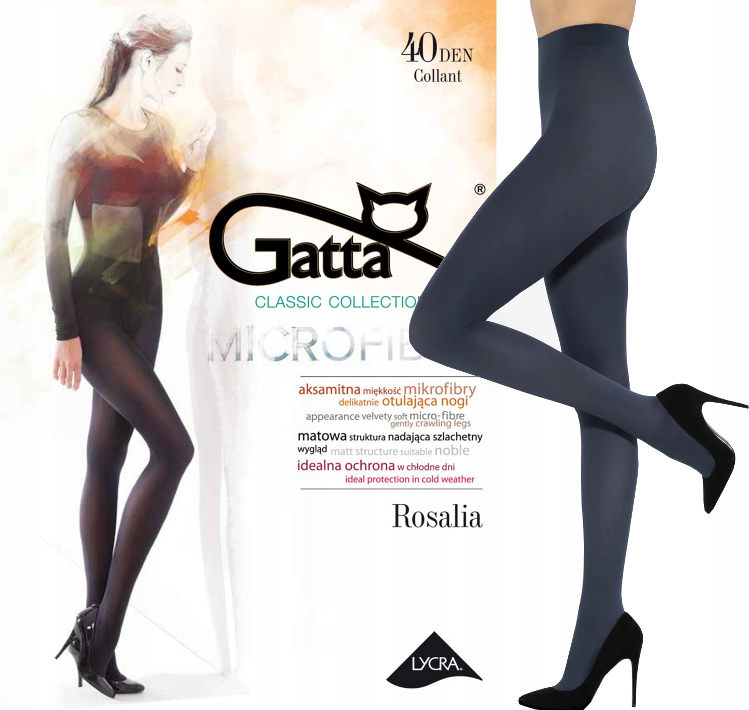 

Gatta Rosalia rajstopy 40 den Blu Jeans 2 S