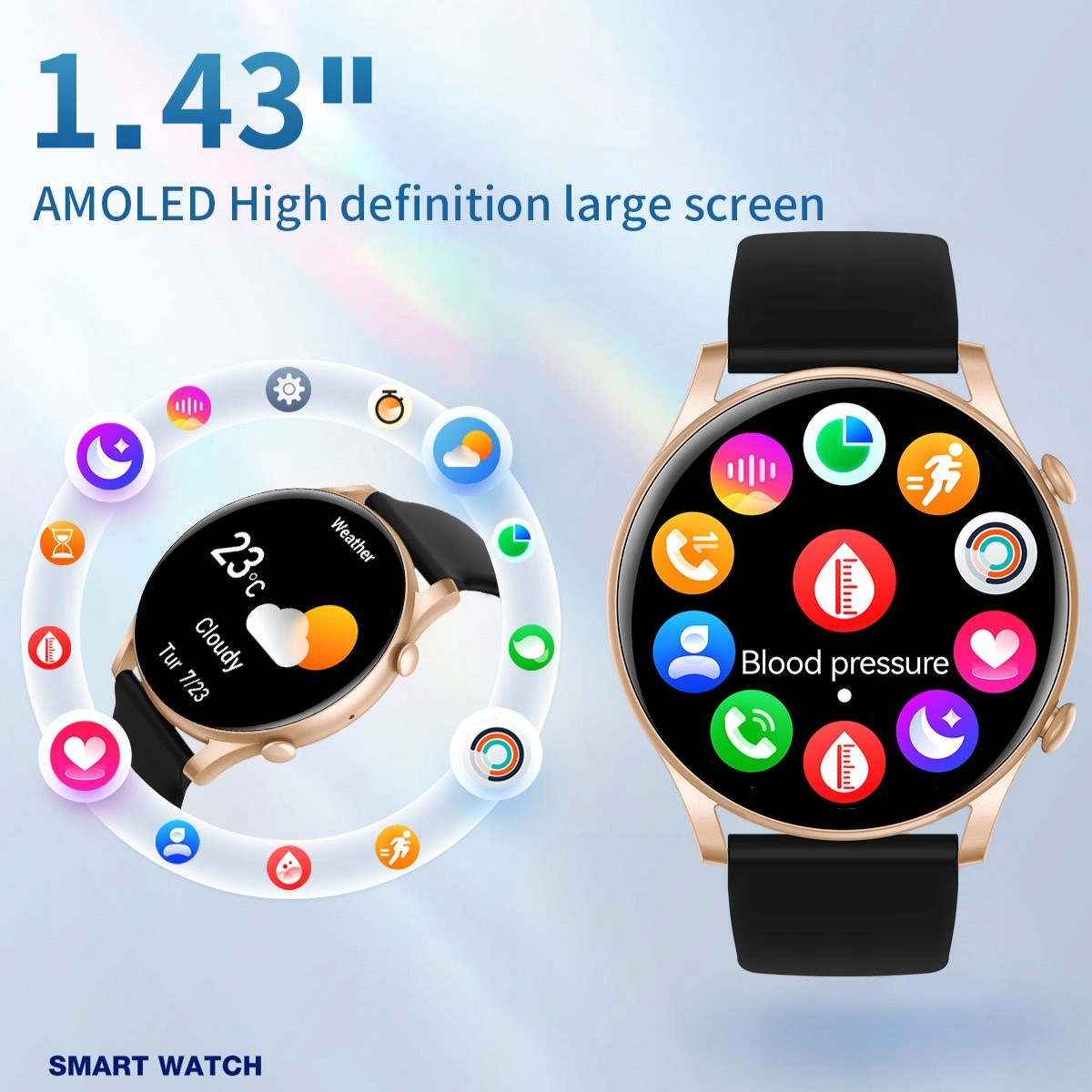 SMARTWATCH DAMSKI DGX82Pro AMOLED POLSKIE MENU BEŻOWY ZEGAREK Model inny