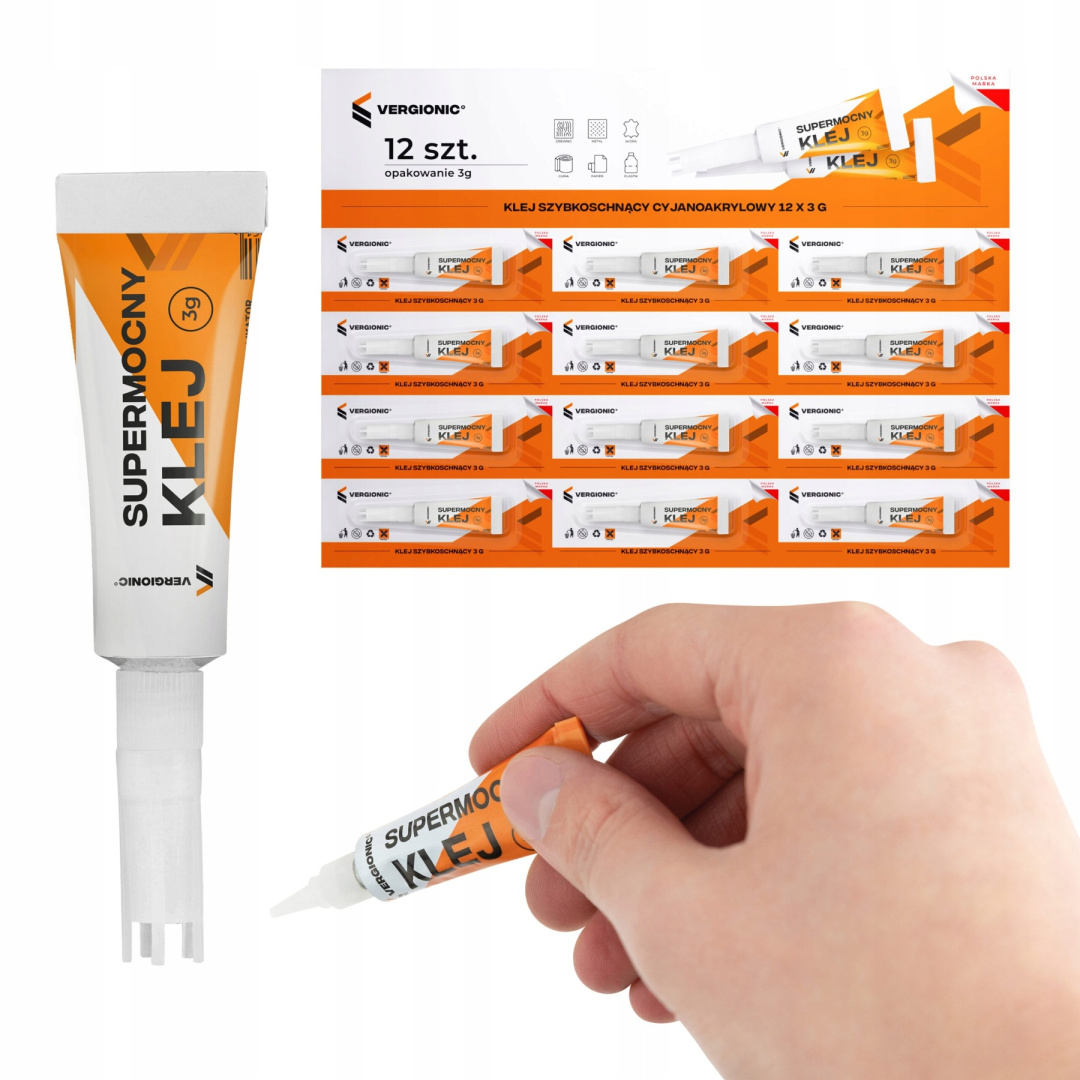 

Klej Szybkoschnący 12 x 3 g Paka