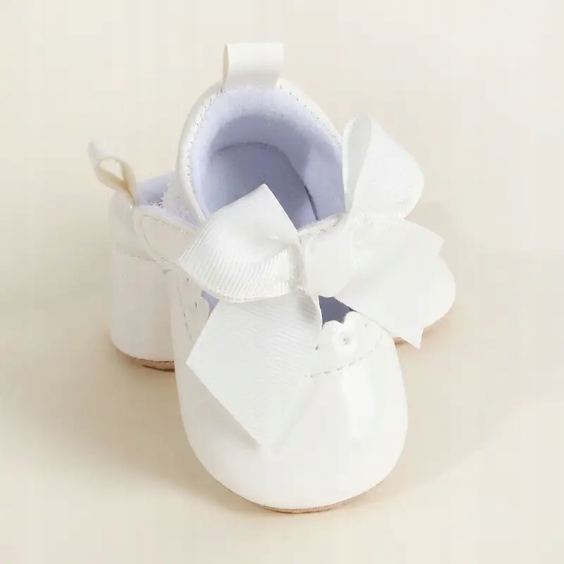 Śliczne buciki dla dziewczynki chrzest kokardka modne buty do chrztu 10 cm Rozmiar 10 cm