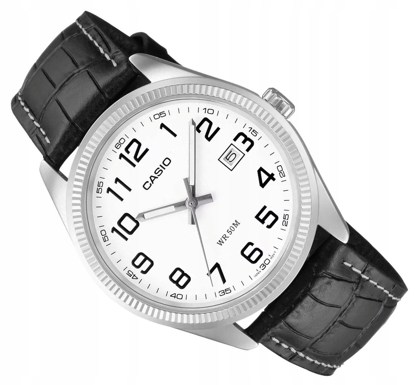 Klasické Pánské Vodotěsné Hodinky Casio MTP-1302PL -7BV Kožený Řemínek