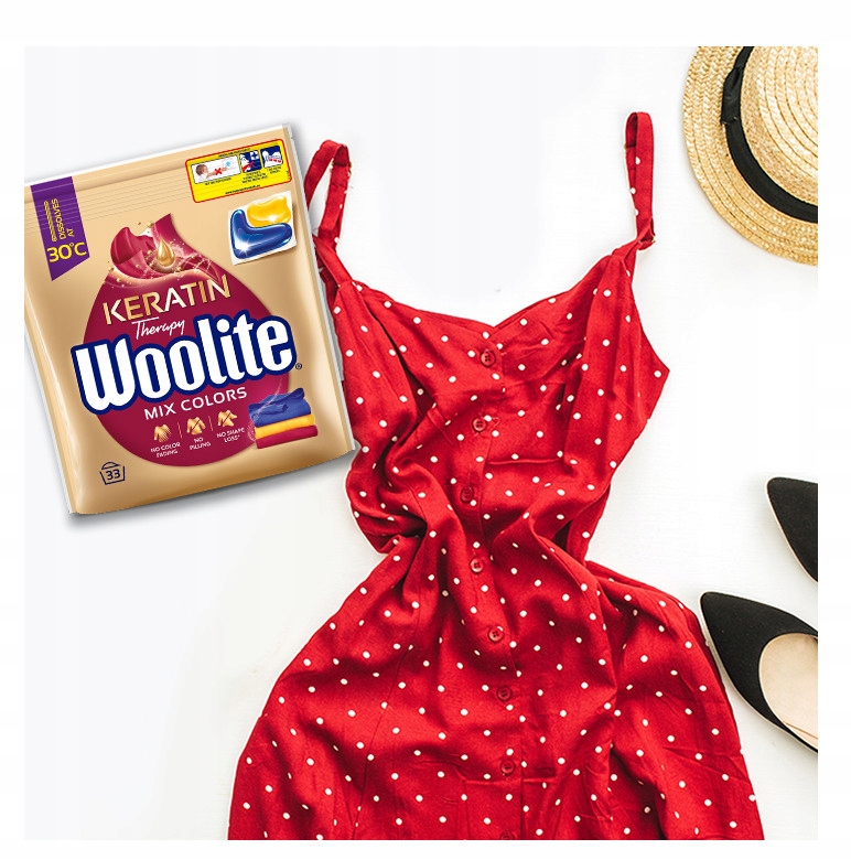 Zestaw Woolite Kapsułki do prania Kolor + Pro Care 2 x 33 sztuki Liczba sztuk w opakowaniu 66 szt.