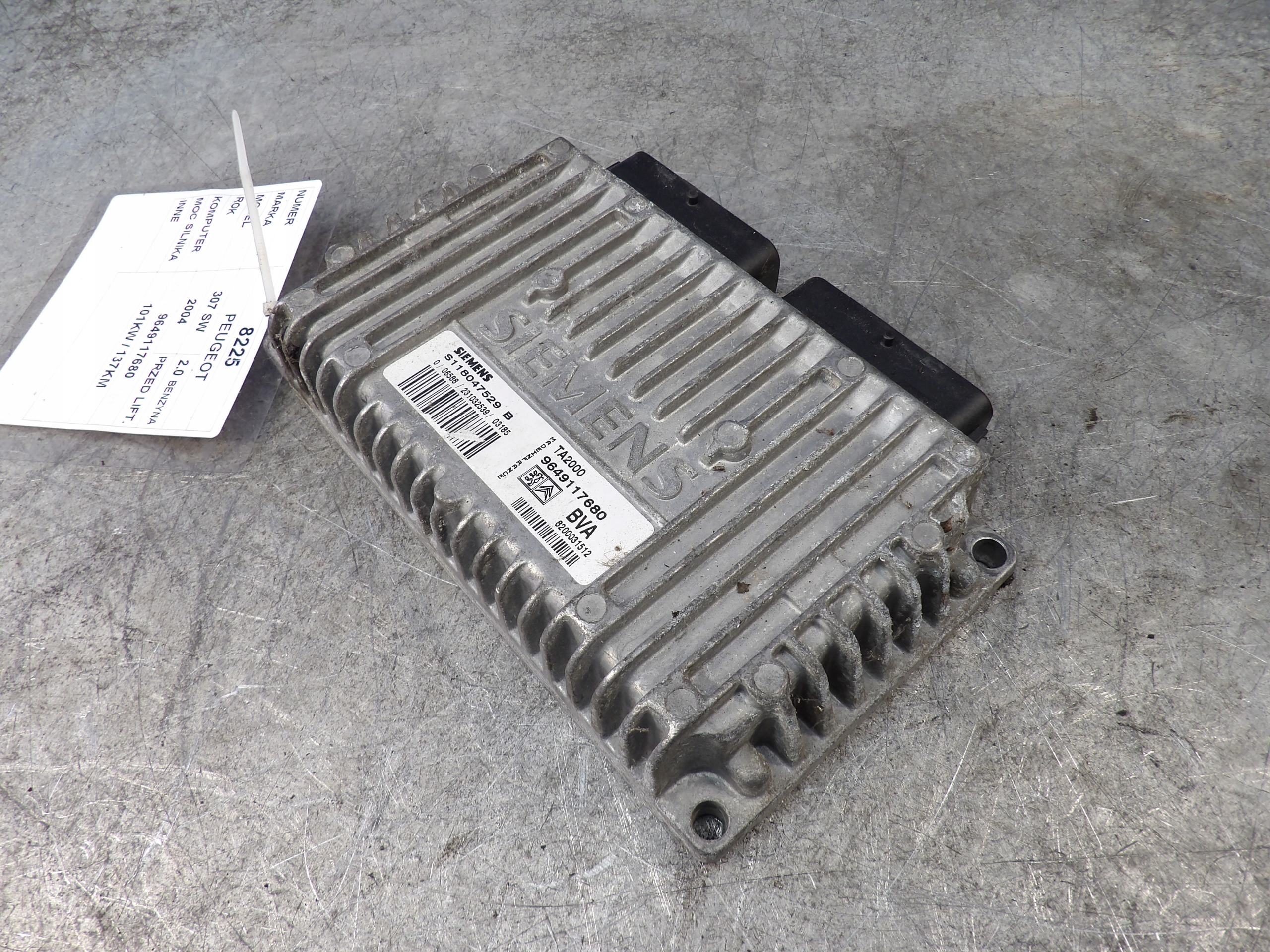 Peugeot 307 computer control unit S228047529B TA2000 9649117680 8200031512