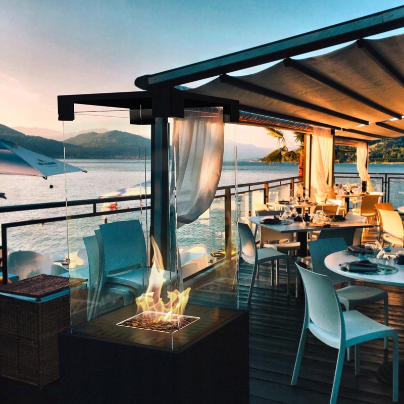 Ogrzewacz tarasowy Kominek gazowy Faro Zielony + Pokrowiec Planika Producent Planika