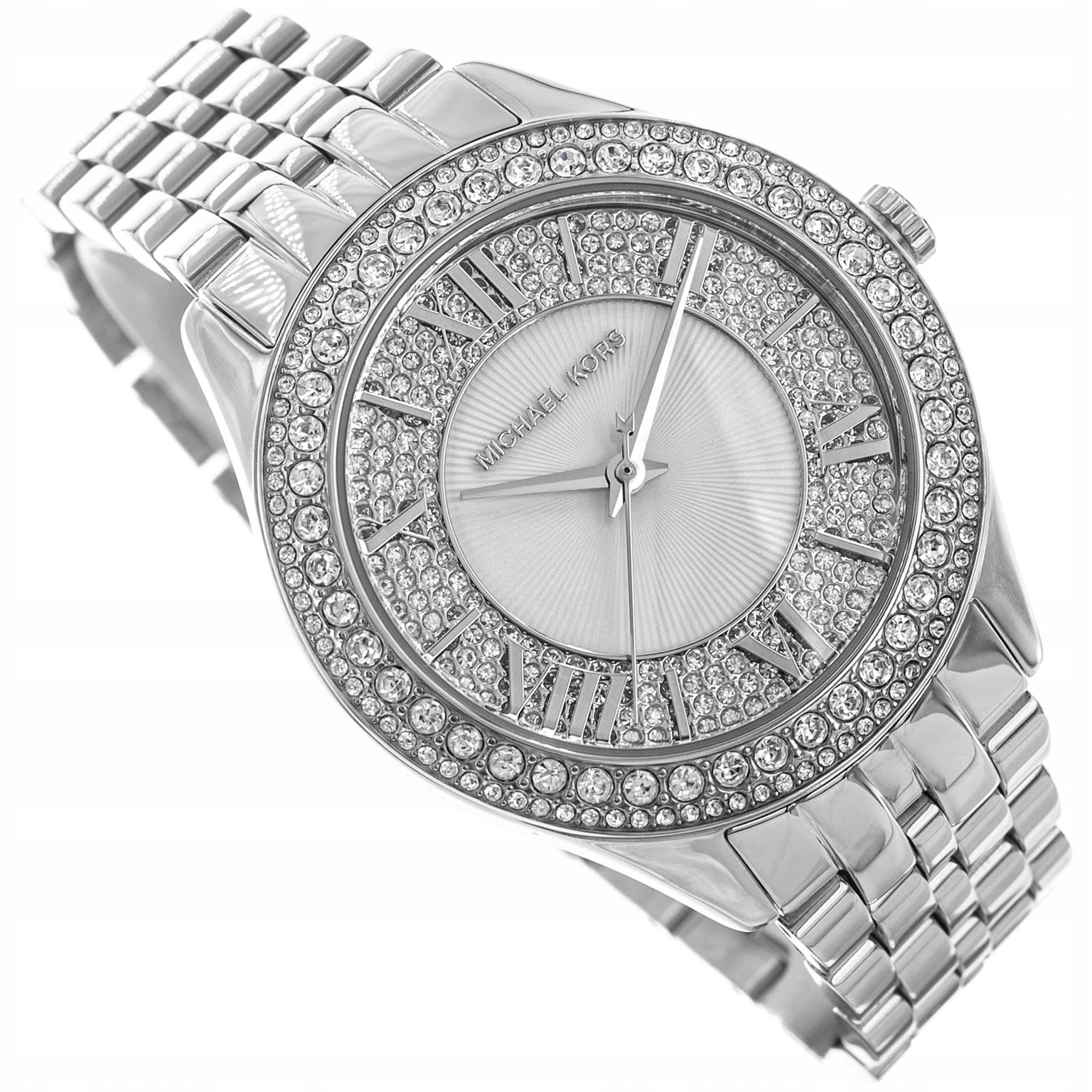 Dámské Hodinky Michael Kors MK4708 Harlowe Stříbrné Zirkony Glamour