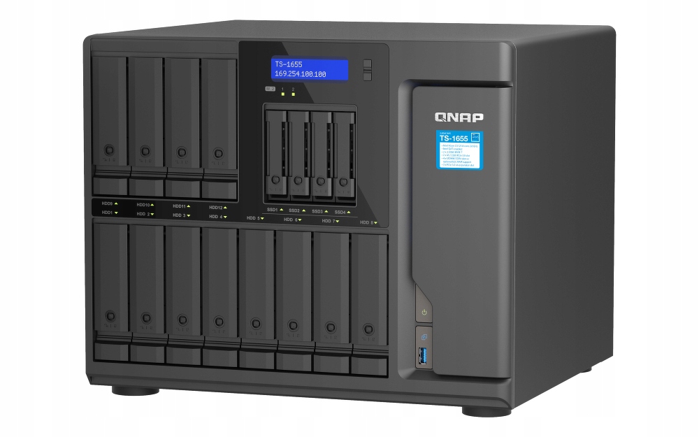 Qnap TS-1655-8G 16-pozicový (12x 3,5'', 6x 2,5'') Nas server, Intel, 8GB
