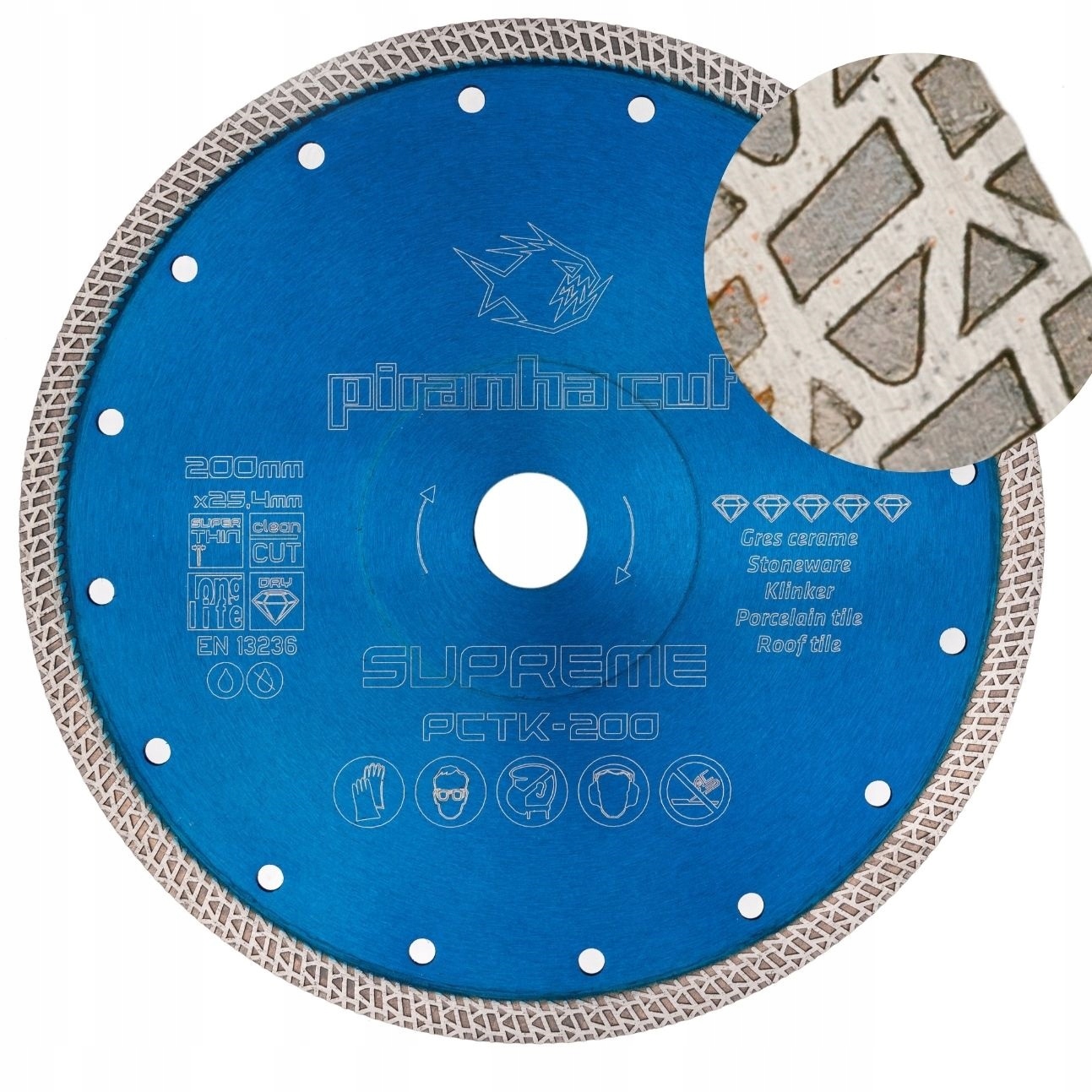 Diamantový Kotouč 200 mm x 25,4 mm pro Slinuté Dlažby