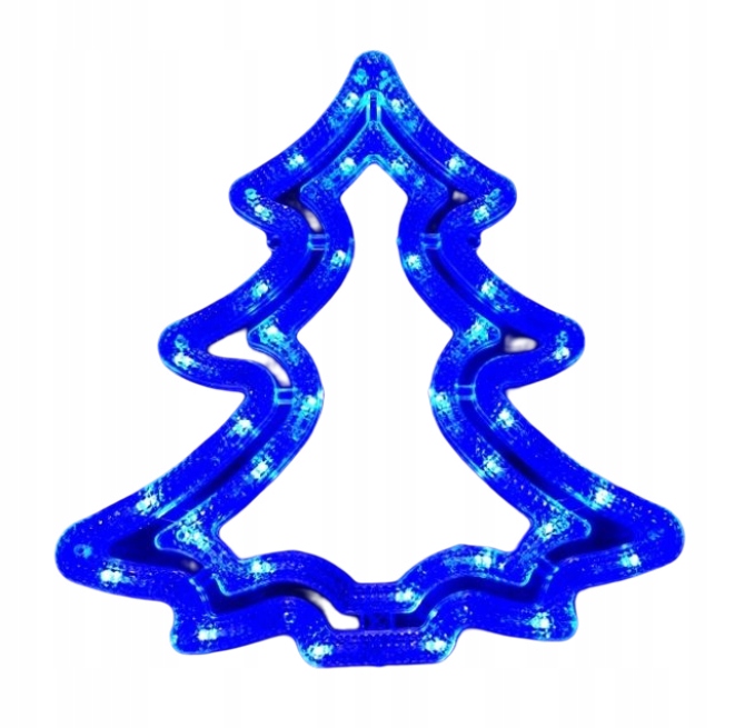 

Ozdoba Świąteczna W Okno Choinka Biała Niebieska