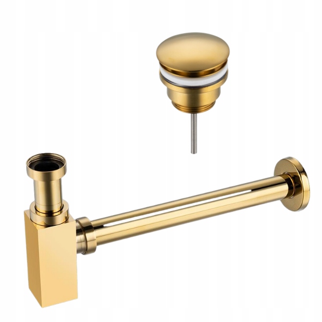 Sada korkov Klik Klak D univerzálna Zlatá+Štvorcový sifón Zlatý