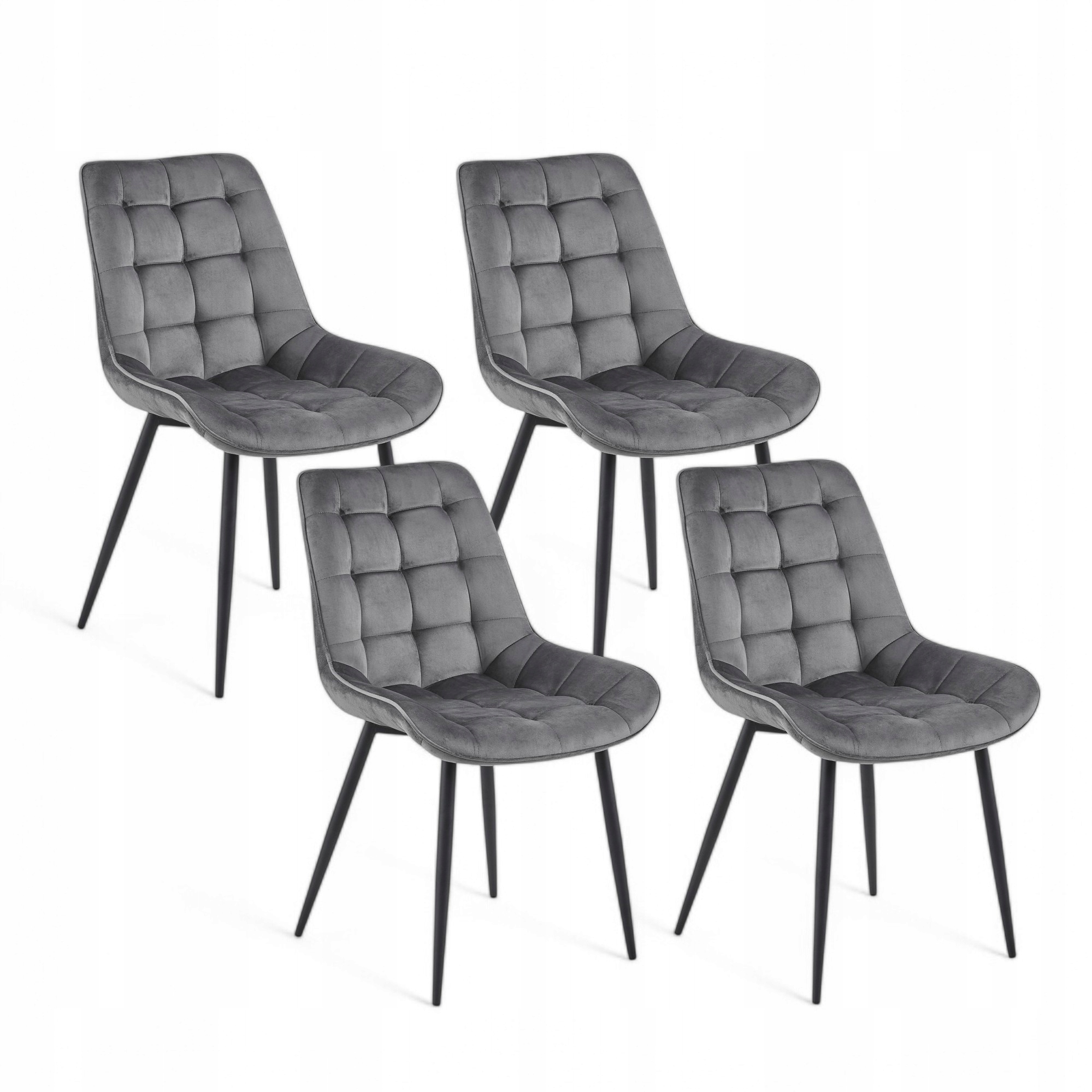 Velurové Křeslo Čalouněné Pohodlnou Šedou Jídelnou Obývací Pokoj Kuchyně Až 86 CM