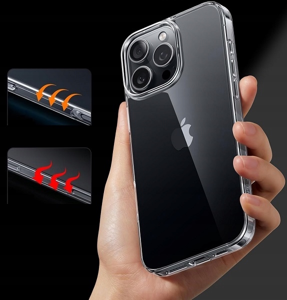 ETUI POKROWIEC BEZBARWNY 2MM WYSOKA JAKOŚĆ MOCNY SILIKON DO IPHONE 16 PRO Dedykowany model Iphone 16 Pro