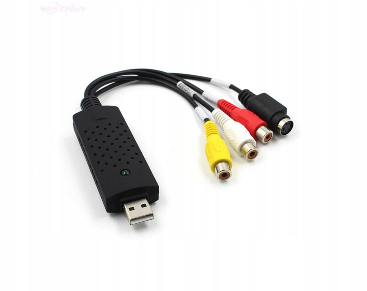 Zgrywanie kaset VHS grabber CVBS SVideo USB stream Model 9105000-01