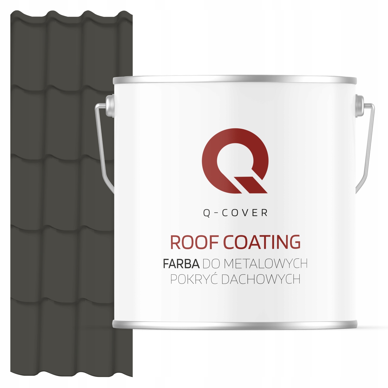 Farba Na Kovové Strechy Z Pozinkovaného Plechu Šedá Tmavá Ral 7022 5 L Saténová