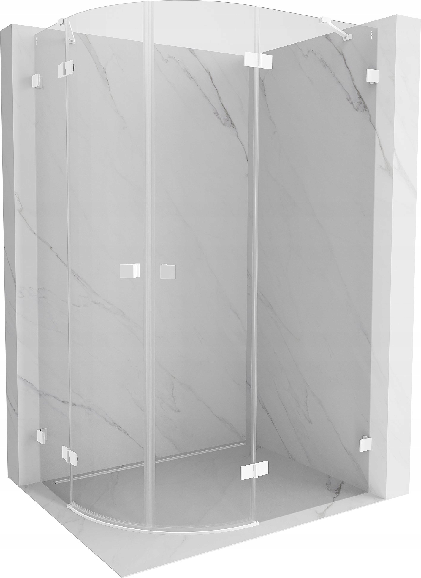 Mexen Lunar Kabina Prysznicowa Prawy 100x90 Transparent Biala