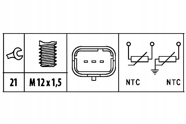 6PT 009 - HELLA ДАТЧИК ТЕМПЕРАТУРЫ ЖИДКОСТИ РАДИАТОРА CITROEN BERLING