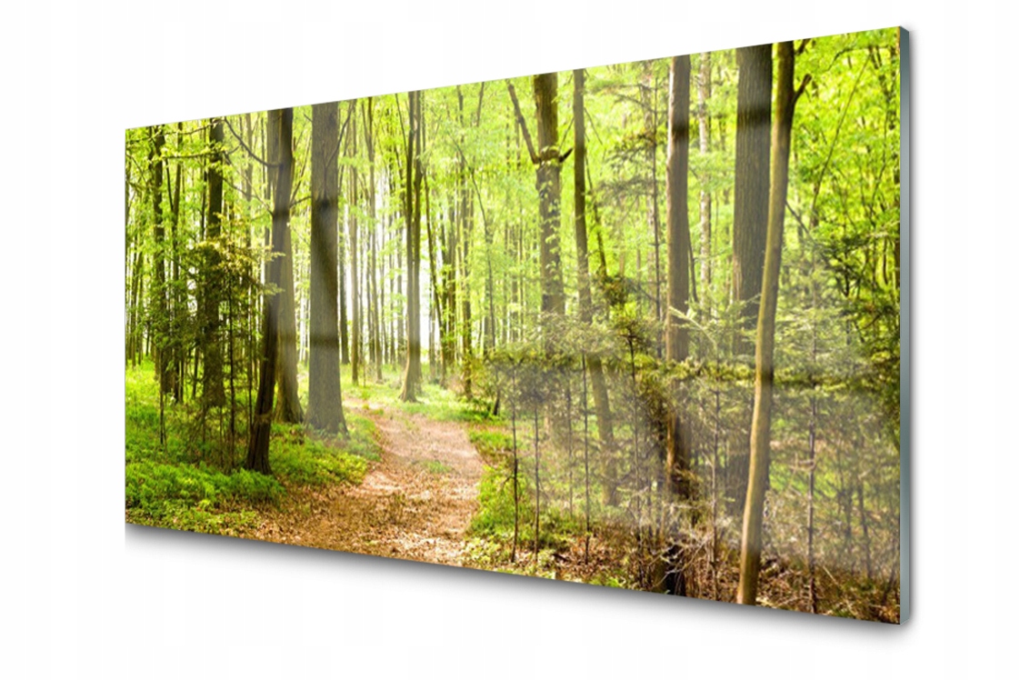 

Panel szklany dekor Las Ścieżka 140x70 + Klej