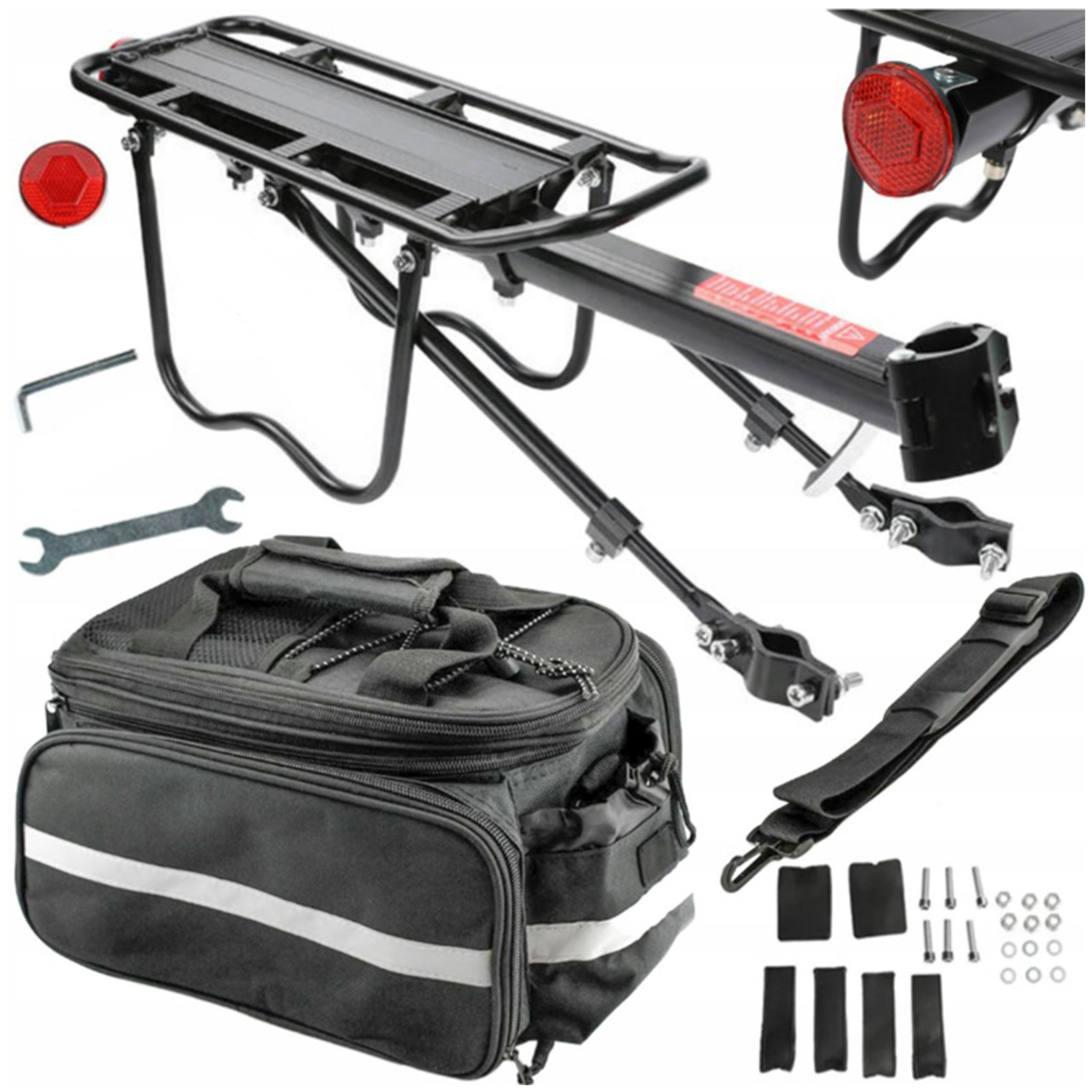 Bagażnik Rowerowy 50 Kg Torba Sakwa Rowerowa Na Bagażnik (30L) Na Rower