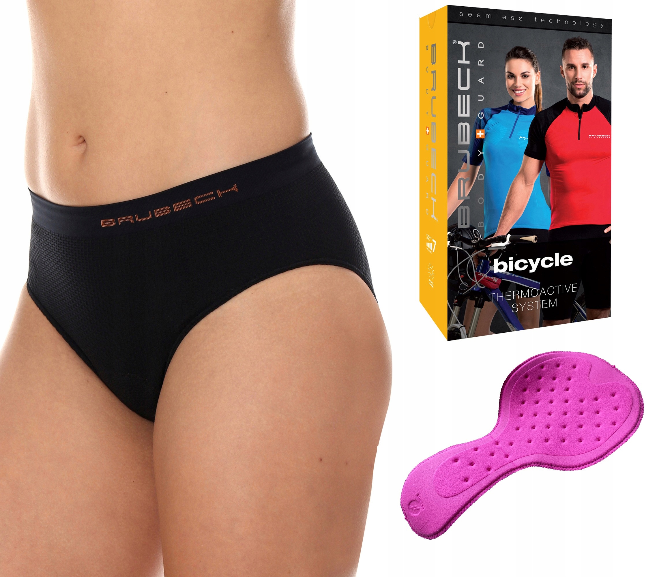 

Brubeck Damskie Figi Na Rower Z Wkładką Cienkie -M