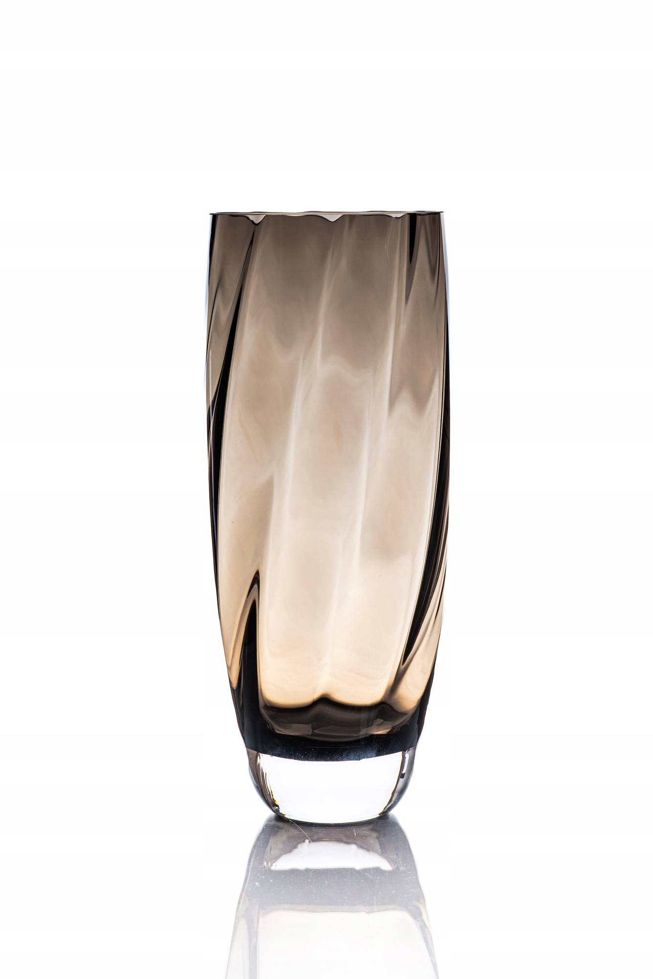 WAZON KRĘCONY DYMNY TRANSPARENTNY KROSNO HANDMADE UNIKAT 30 cm