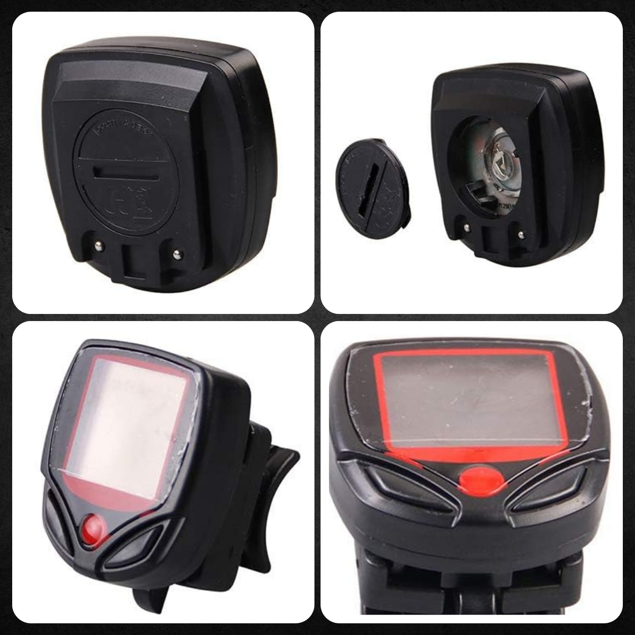 LICZNIK ROWEROWY PRĘDKOŚCIOMIERZ LED 24 FUNKCJI PRZEWODOWY IP68 DO ROWERU Kolor dominujący czarny