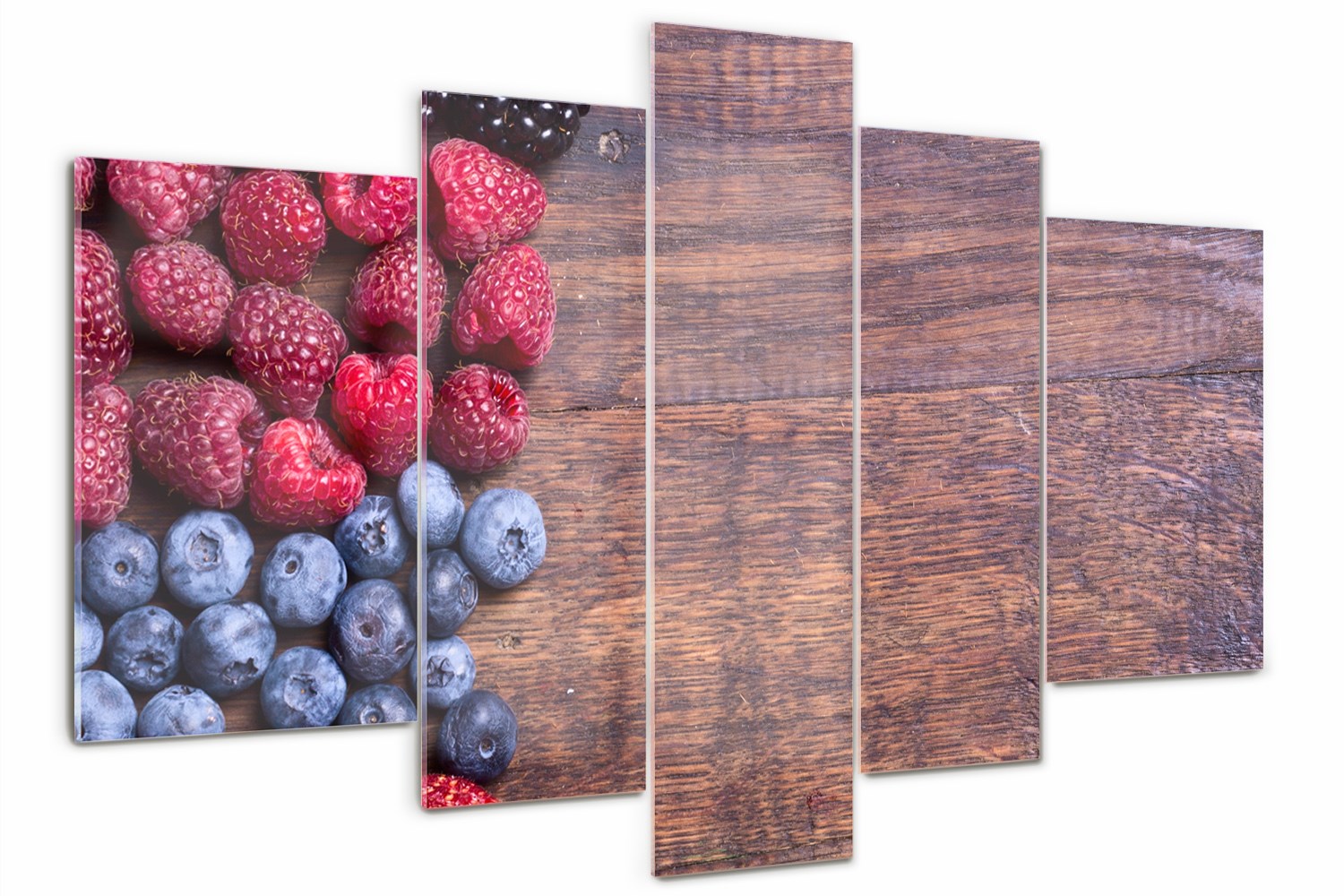 

Obraz szklany tryptyk na ścianę Owoce leśne