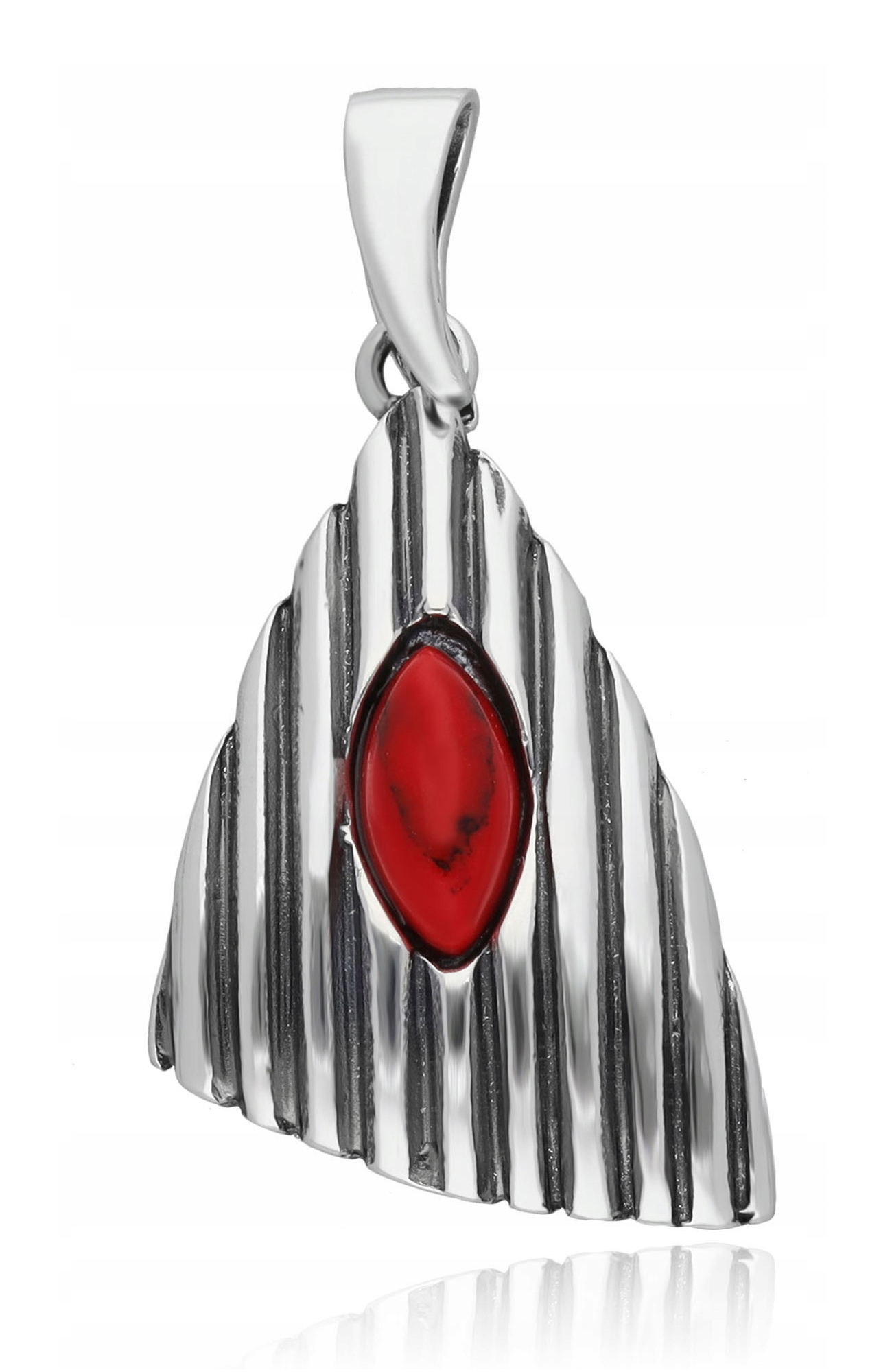 Přívěsek Stříbrný Oxidovaný Dámský Přívěsek S Korálem