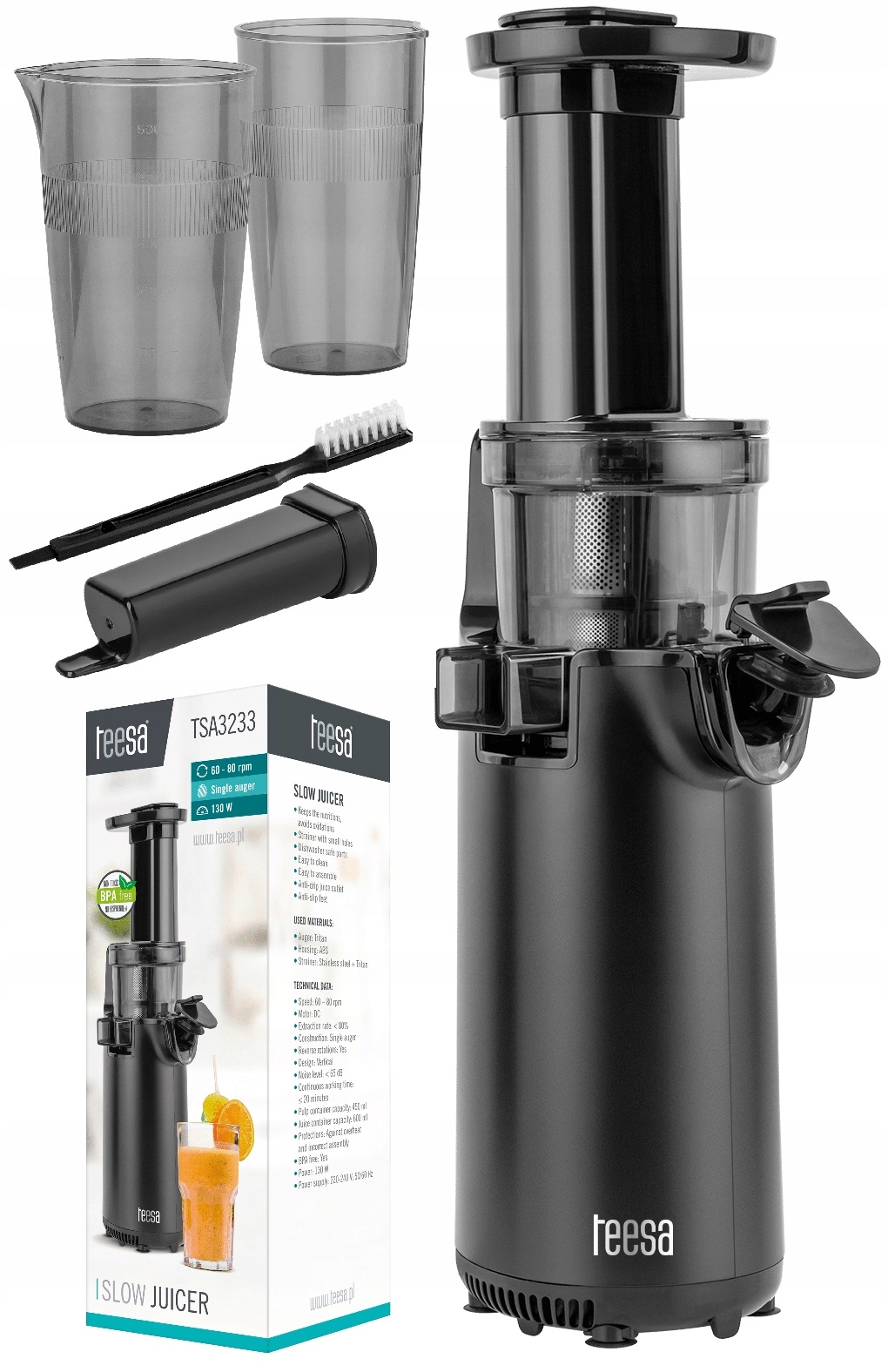 WYCISKARKA WOLNOOBROTOWA DO SOKÓW KOMPAKTOWA MAŁA