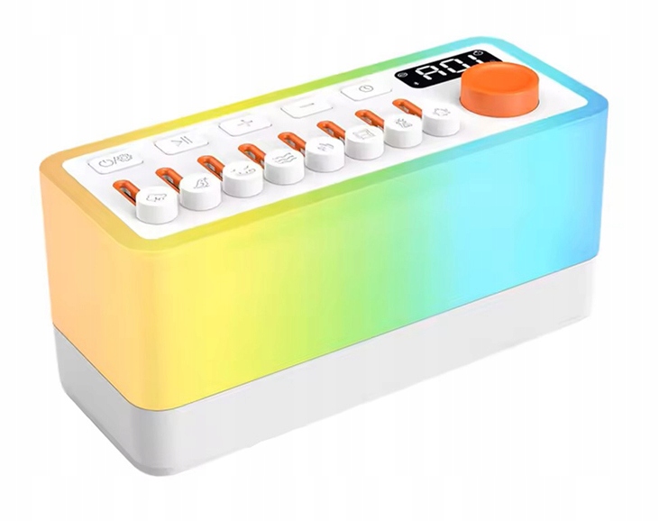 Głośnik Bezprzewodowy Bluetooth Lampka Nocna Dźwięki Natury Do Snu Relaks