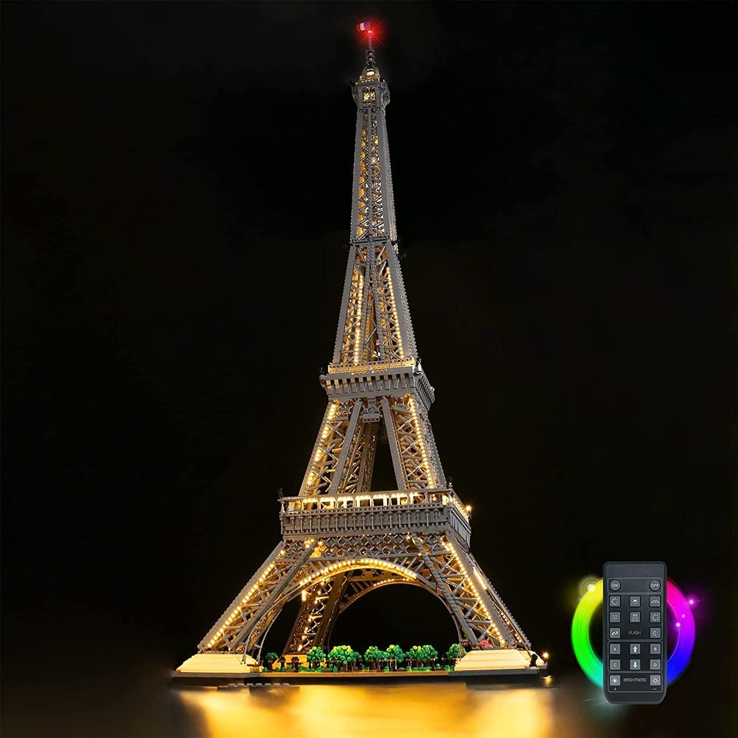 Dekorativní osvětlení pro Lego 10307 Eiffelova věž s dálkovým ovládáním (bez kostek)