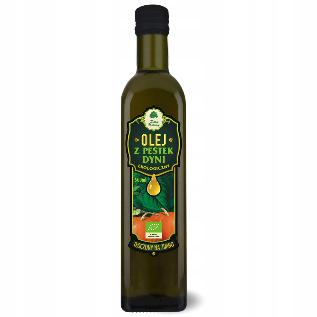 Olej z pestek dyni Eko 500 ml Dary Natury