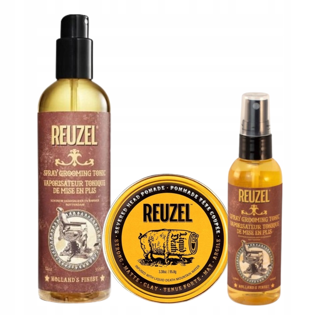 Mocna Pomada, Tonik Grooming Spray do włosów dla mężczyzn+GRATIS