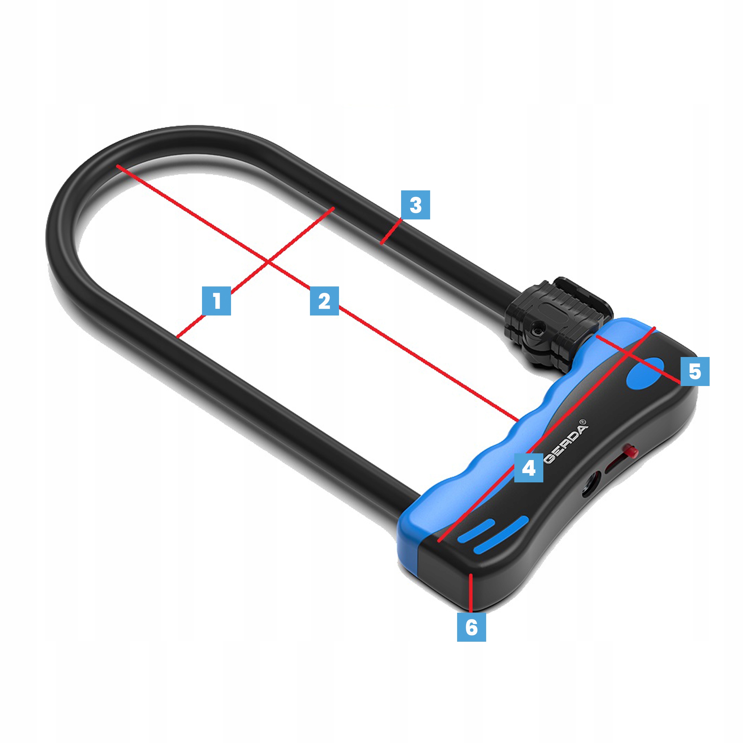 ZAPIĘCIE ROWEROWE GERDA U LOCK ZAPIĘCIE DO ROWERU ULTRA 320/165W MOCNA STAL Stan opakowania oryginalne