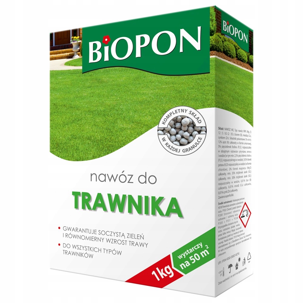 

Biopon nawóz do Trawnika 1KG 50m²