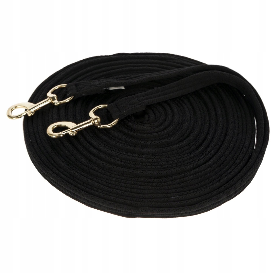 Lonża podwójna dla konia Soft 17m czarna Covalliero