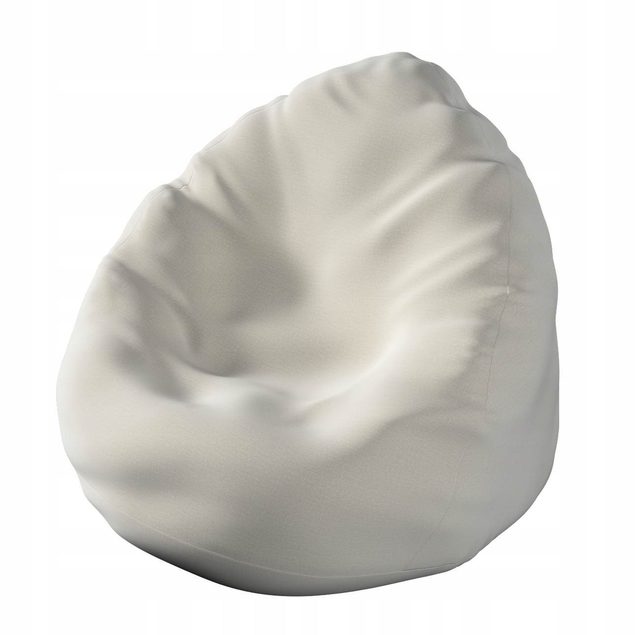 Poťah na vak na sedenie Ø60 x 105 cm svetlosivý velvet