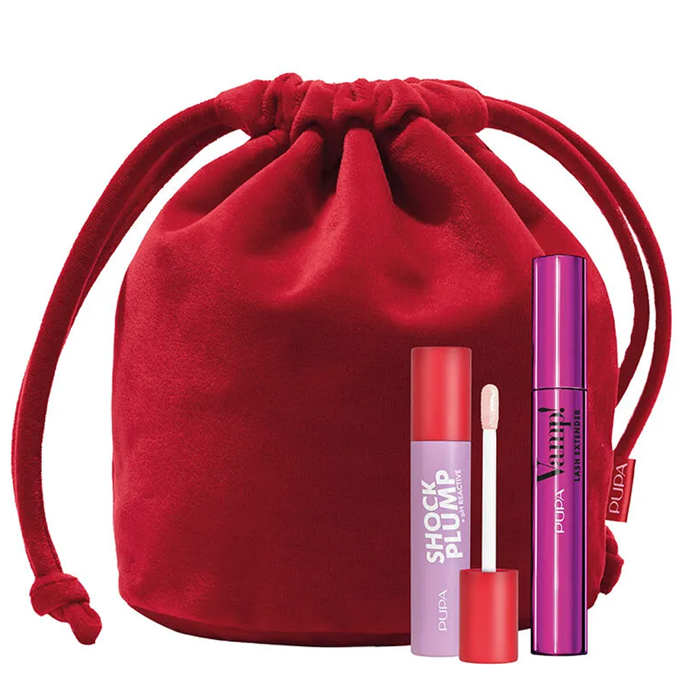 Pupa Vamp! Sada Lash Extender Řasenka Shock Plump Lesk na rty