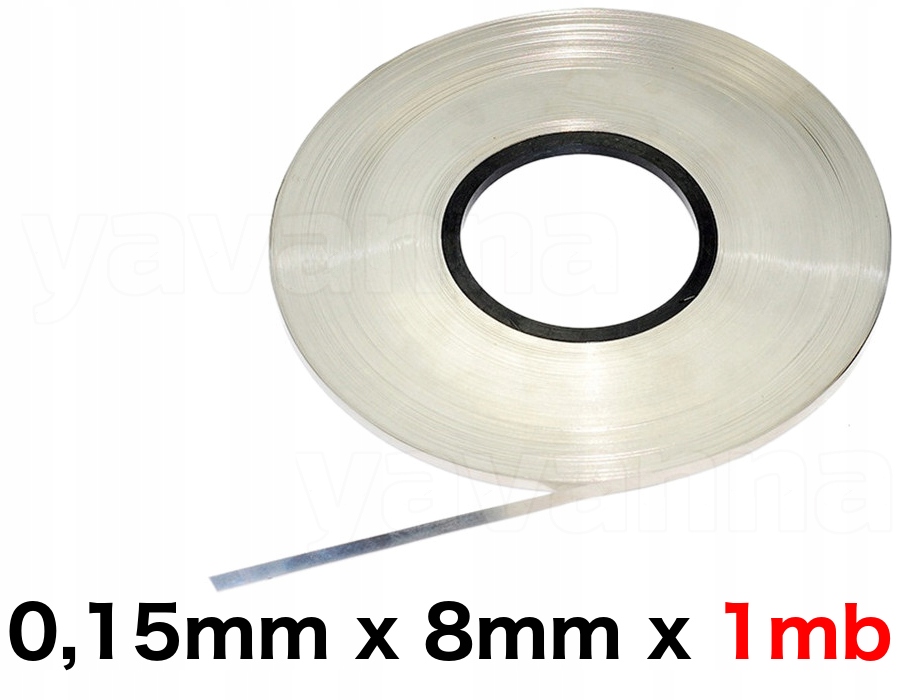 

Taśma niklowa 0.15x8mm 1mb, czysty Nikiel