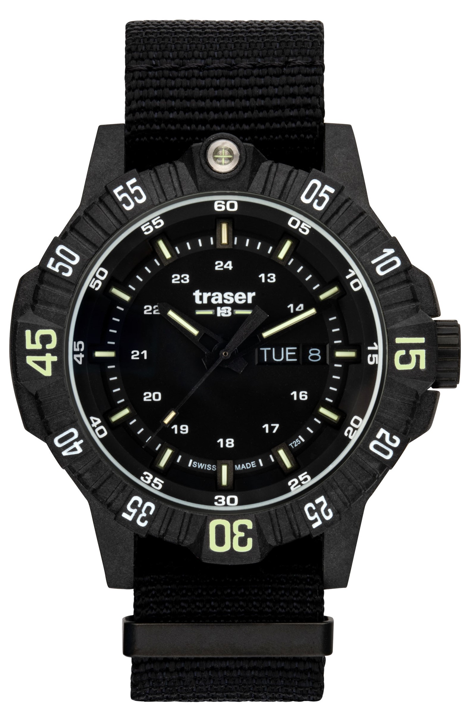 Nový Originální Pánské Hodinky Traser TS-110722 černý P99+gravírování box