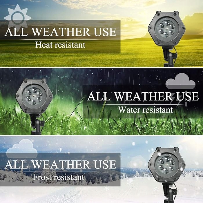 LAMPA PROJEKCYJNA PROJEKTOR RZUTNIK LED MIRIC ML-1 12 WZORÓW NA ŚWIĘTA Moc 7 W