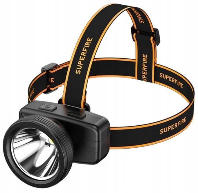 Latarka czołowa Superfire HL55, 150lm, usb-c regulaowana z kablem
