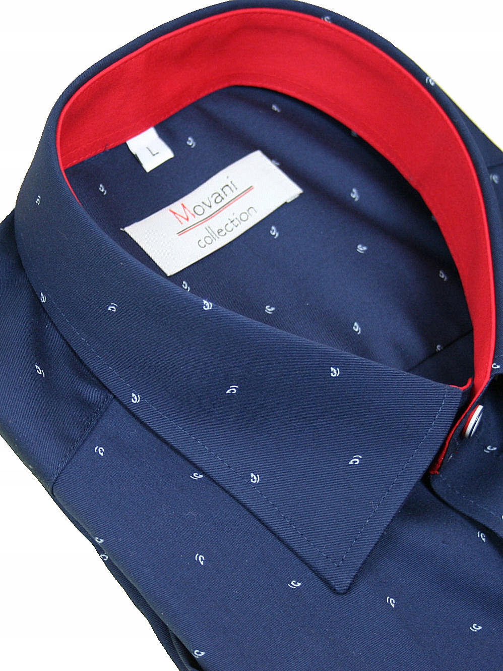 Koszula Movani taliowana kr. rękaw Polska twill XL 43-44/176-182