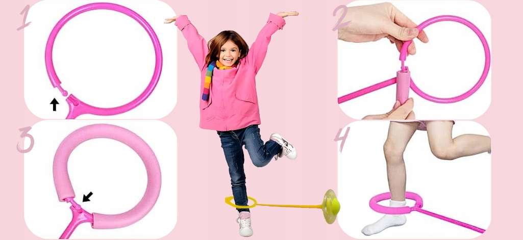 HULA HOP DLA DZIECI NA NOGĘ ŚWIECĄCE SKAKANKA SKIPPER JUMP LED RÓŻNE KOLORY Marka inna