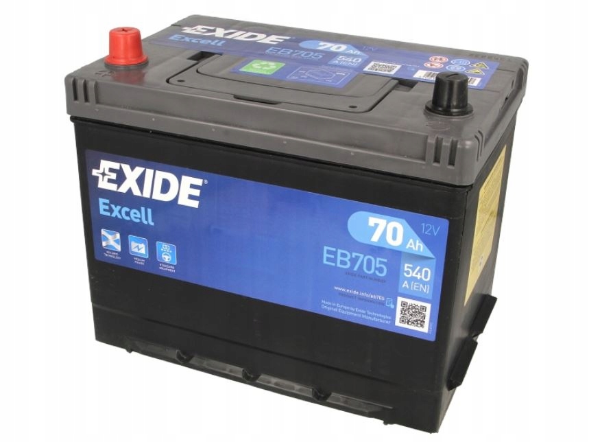 АККУМУЛЯТОР EXIDE EXCELL 70AH 540A EB705 L+