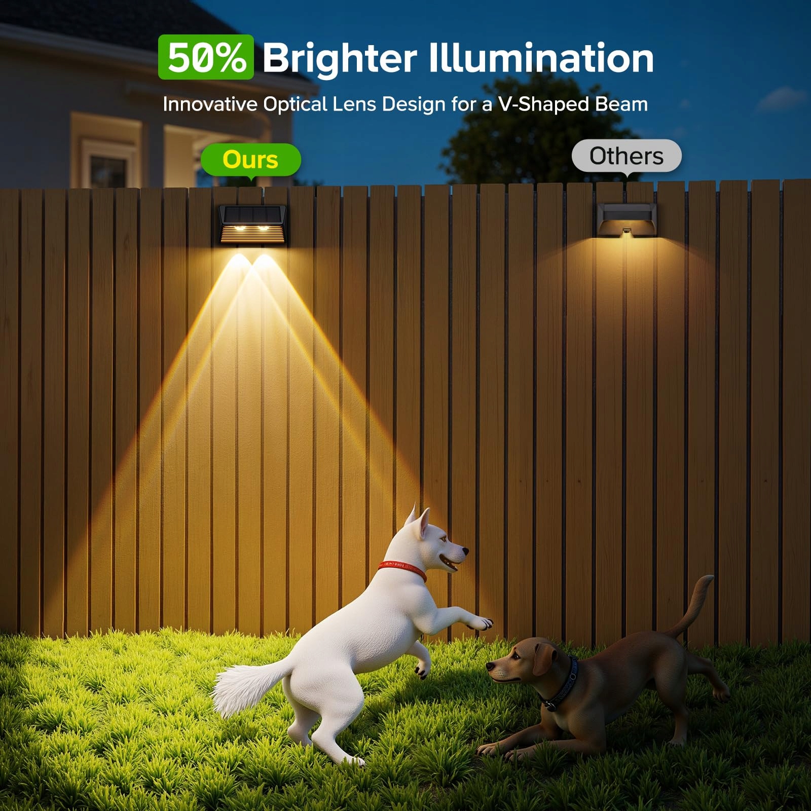 Lampy Solarne Zewnętrzne Super Jasne Do Ogrodu Tarasu 6 Szt IP65 RECHOO — miniatura 2