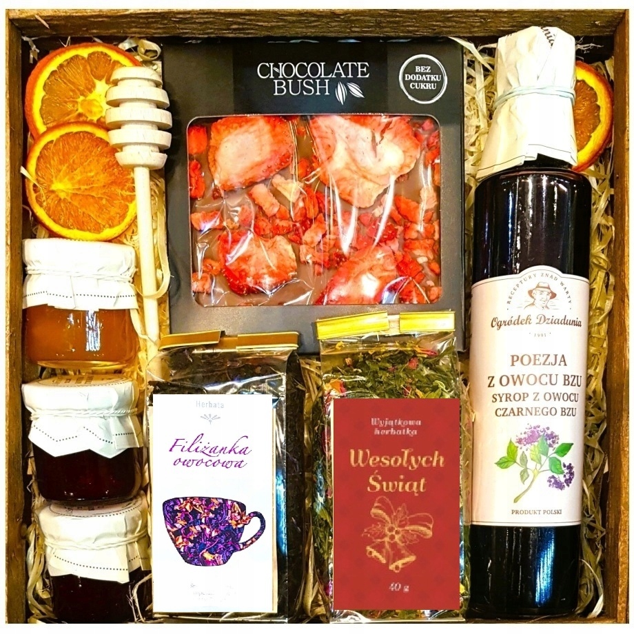 Levně Dárkový Koš Dárek Med Čaj Na Vánoce