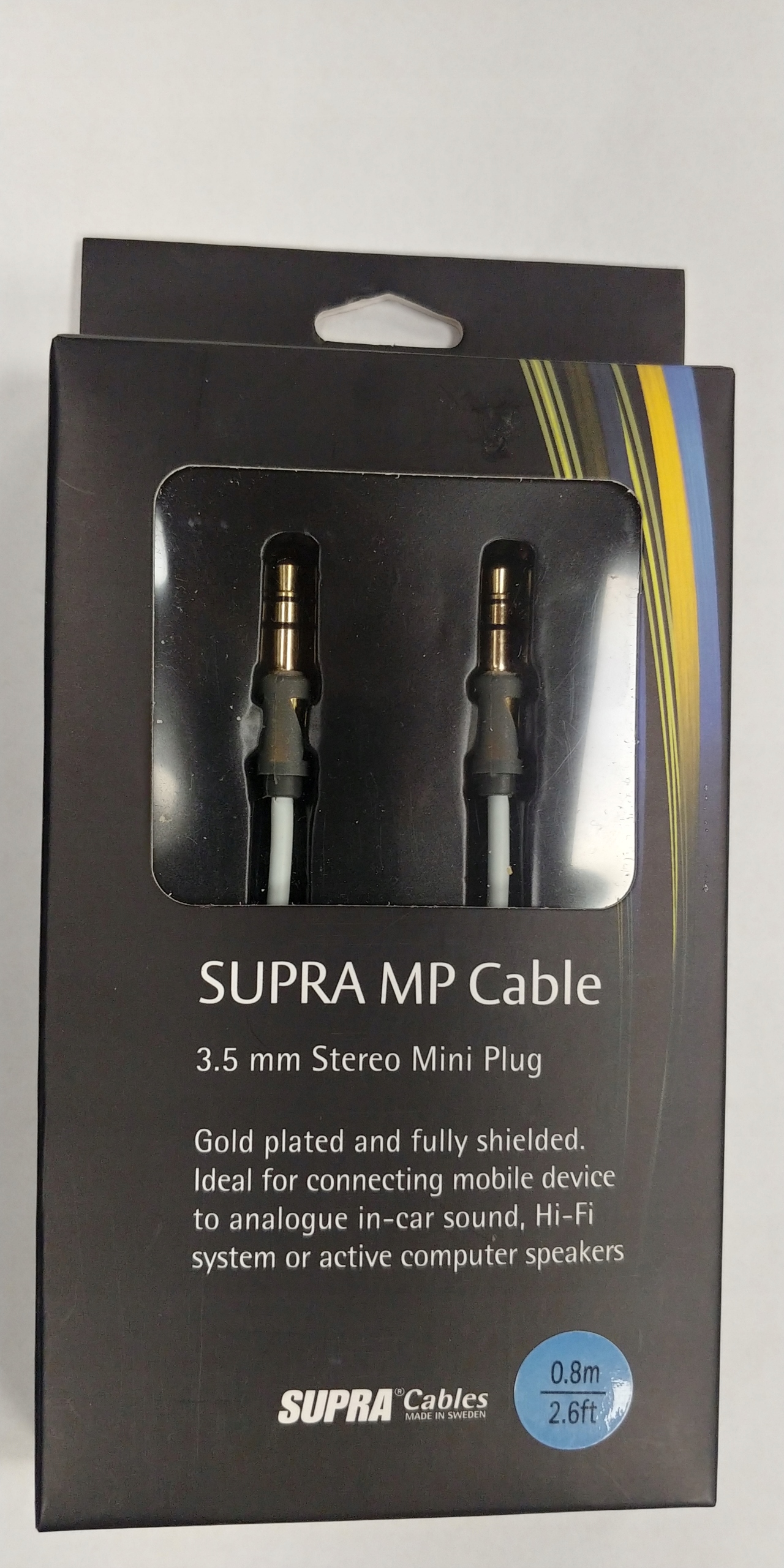Supra Mp-cable 2x mini Jack 3.5MM Stereo 0,8 m iPHONE/iPAD/iPOD/Car Audio