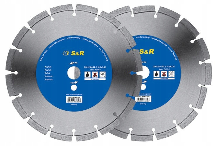 S & R алмазний асфальтовий диск 400/2, 2 мм.